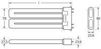 Kompaktní zářivka OSRAM DULUX F 18 W/830 2G10