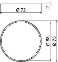 OBO ZH 68-AR Vyrovnávací kroužek pro krabice do dutých stěn O68mm oranžová