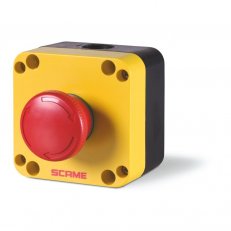SCAME 590.PR01R4N Kompletní hříbkové stop tlačítko(emergency)-s aretací pr.40mm