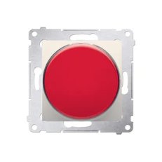 Signalizační a orientační osvětlení s LED, světlo červené., 230V~, krémová