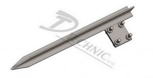 DT TECHNIC 104110 ZPT 20 Zemnící profilová tyč se svorkou - 2000 mm