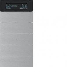Tlačítkový senzor 5-násobný s termostatem a displejem IQ Alu BERKER 75665594