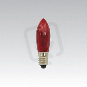 Svíčková barevná žárovka AE 14V 3W E10 C13 vánoční červená NBB 374004000