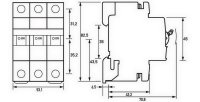 Jistič DLS 6H B25-3 6KA 3pól., B-charakt., 25 A, 6 kA DOEPKE 09914115