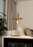 Stolní svítidlo ESCANDELL E27 kartáčovaná mosaz/černá 1X40W EGLO 900734