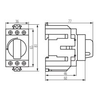KMI-R-3/40A Hlavní vypínač KANLUX 23238