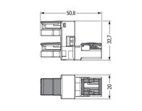 h-rozdělovač 2pól. Kód. A bílá WAGO 770-1686