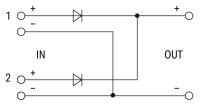 Redundantní modul, vstupní napětí 2x 9-54 V DC, vstupní proud 2x 12,5 A