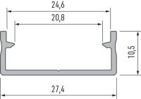 Hliníkový profil AL-PROFIL DUAL INOX 2M (10-0000-75) GREENLUX GXLP1085