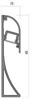 PRF120 WALL MOUNTING AL. PROFILE (PLINTH