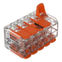 Páčková spojovací svorka 10x 0,14-4mm2 (CYA) WAGO 221-420