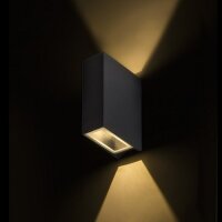 UKKO nástěnná černá 230V LED 2x3W 55° IP54 3000K RENDL R12555