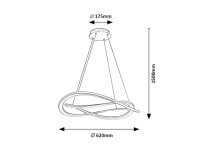 Závěsné svítidlo KALLIRA zlatá LED 72W IP20 RABALUX 72282