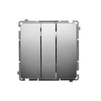 Trojitý spínač 10AX, 250V~, Satén KONTAKT SIMON BMW31.01/29