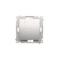 Ovladač žaluziový elektronický dvojnásobny, 6A, stříbrná DEZ2.01/43