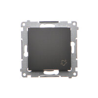 Ovládač zapínací ZVONEK, řazení 1/0, 16AX 250V,černá matná DD1A.01/49