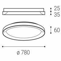 LED2 1271758DTW BELLA SLIM 78, CF 60W DA
