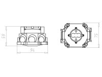 B1 Krabice přípojná pro nástěná světla, d35mm hl. 59mm ,do betonu KAISER 1248-01