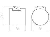 Krabice pro světlo ThermoX LED y d74x75mm, do dutých stropů KAISER 9320-10