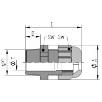Kabelová vývodka SKINTOP ST NPT 3/4'' RAL 7001 SGY LAPP 53016050