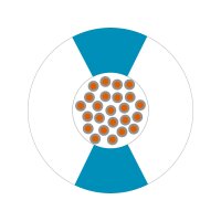 Jednožilový vodič ÖLFLEX WIRE MS 2.1 1X4 WHBU bílá/modrá LAPP 4160644