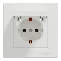 ASFORA Zásuvka SCHUKO 250V 16A s víčkem, bílá SCHNEIDER EPH3100121