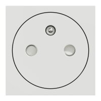 Zásuvka NOVÁ UNICA skrytá 250V/16A 2P+E, clonky, bezšroubová, Bílá