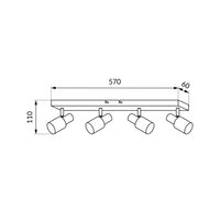 Bodové svítidlo ORO NARVA 4XGU10 B/G LED-POL ORO33284