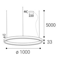 Závěsné svítidlo CIRCLE 100 P-Z, W DALI TW 80W 2700K-4000K bílá LED2 3273471DTW