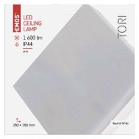 LED přisazené čtvercové svítidlo TORI 24W 1600LM IP44 NW bílé neutrální bílá