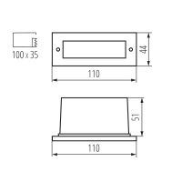 Vestavné LED svítidlo TAXI SMD P C/M-NW 26463 Kanlux