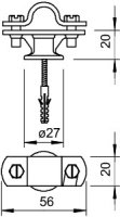 OBO 5412803 Držák tyče 113 B-Z-HD