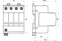 Svodič rázového přepětí PIIIM-275 DS/4+0 Vseries HAKEL 27053
