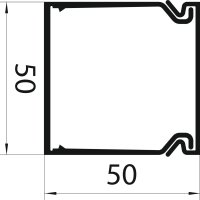 OBO HFVK 5050 lgr Propojovací kanál HF-VK bezhalogenový 50x50x2000 světle šedá