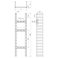 Kabelová lávka 110x400 sendzimir KOPOS KL 110X400_S