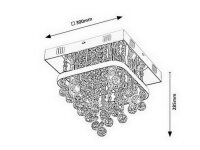 Pallas LED 23W+ E14 4xMAX 40W IP20 4000K chrom RABALUX 2238