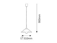 Alabastro E27 1x 60W IP20 rýžový kámen sklo/bílá RABALUX 3905