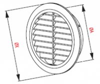 DenBraven VE1143 Mřížka větrací kruhová bez síťoviny 125mm bílá