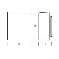 Nástěnné svítidlo Ananke uzavřené 270mm 16,9W 4000K 1460lm LUCIS S24.L2.AN2