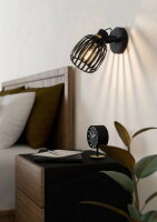 Bodové svítidlo GIRONA WL/E27 černá/kartáčovaná mosaz 1X40W IP20 EGLO 900661