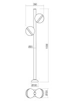 Sloupkové svítidlo MAGNUS ST LED 2X10W IP54 CO 3000K REDO 90560
