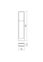 Sloupkové svítidlo MIST ST70 LED SMD 12W IP54 DG 3000K REDO 90245
