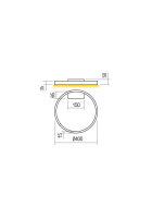 Nástěnné a stroní svítidlo FEBE AP/PL LED RD 24W 4000K D400 SBK REDO 01-2838