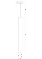 Závěsné svítidlo SUBRA S6 120W IP20 4K ON/OFF PMMA černá OSMONT SUB60522