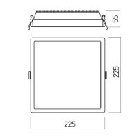 XEVO SQUARE CCT 200-240V AC 28W 225x225