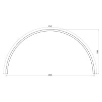 XFREE S CURVED 1000mm 180dgr SURF./SUSP.