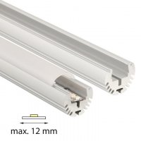 Závěsný kruhový hliníkový profil ZP, 23 mm, mléčný difuzor, komplet, 1 m