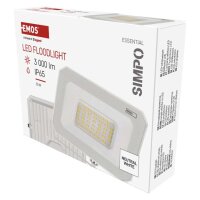 LED reflektor SIMPO 30W, bílý, IP65, 3000 lm, neutrální bílá EMOS ZS2233W