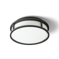 GRANDE LED 25 stropní opálové sklo/černá 230V LED 12W IP44 3000K RENDL R13677