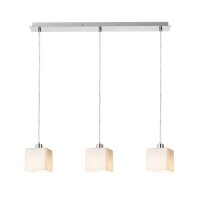 DADOS III 60 závěsná opálové sklo/matný nikl 230V E27 3x11W RENDL R14019